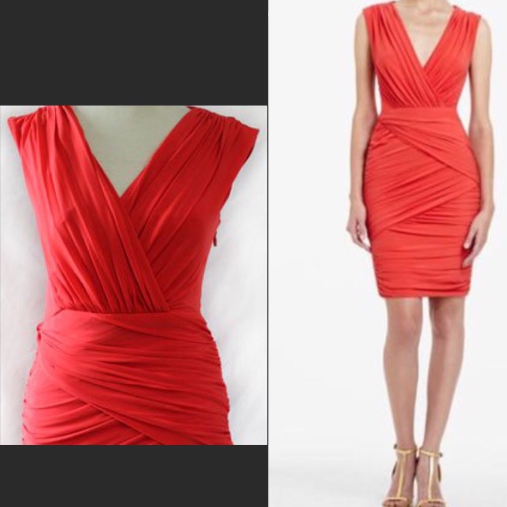 🎉3xHP🎉 BCBG SexyOpen-BackCocktail👗, BrightPoppy - Picture 5 of 7