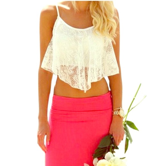 boutique Tops - lace crop top
