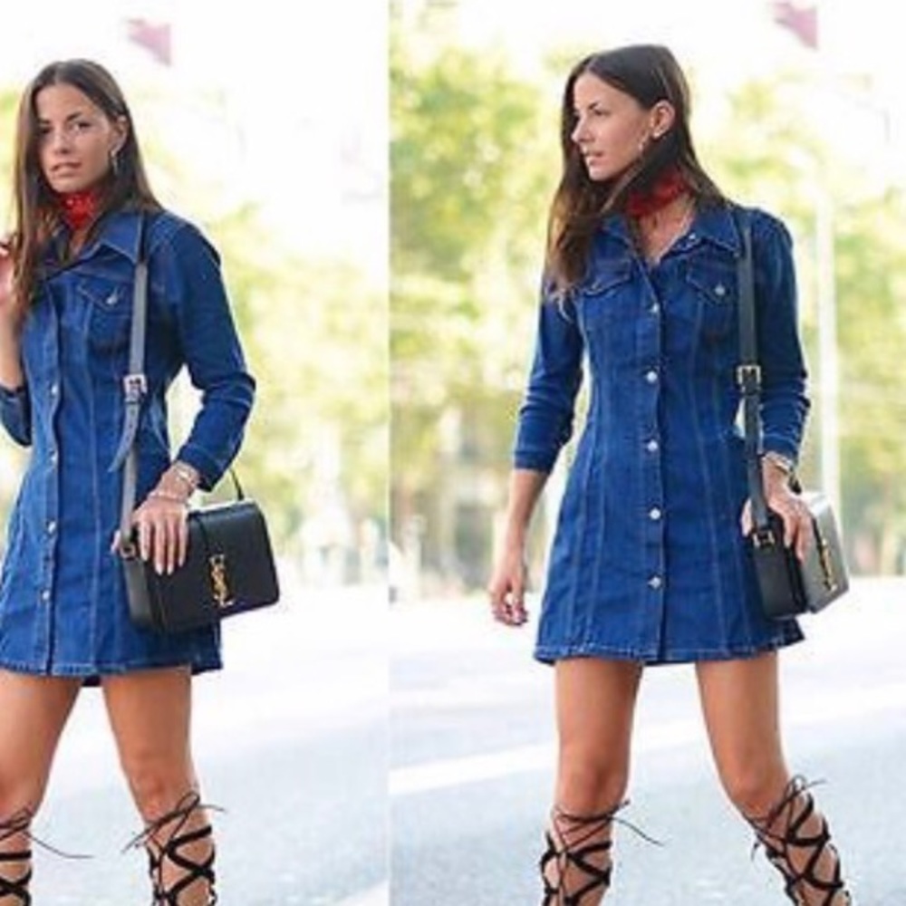 NWT Zara denim shirt dress