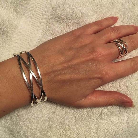 .925 sterling ring bracelet set - Picture 2 of 4