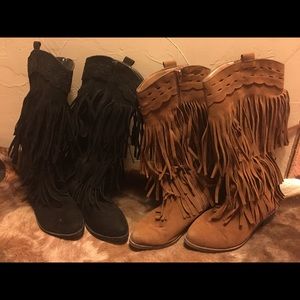 Fringe cowboy boots