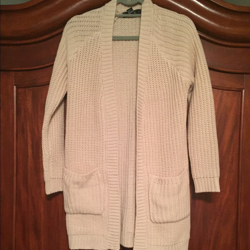 Beige knit shrug