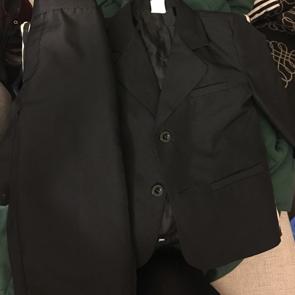 Black Boys' Suit and Black Stacy Adams