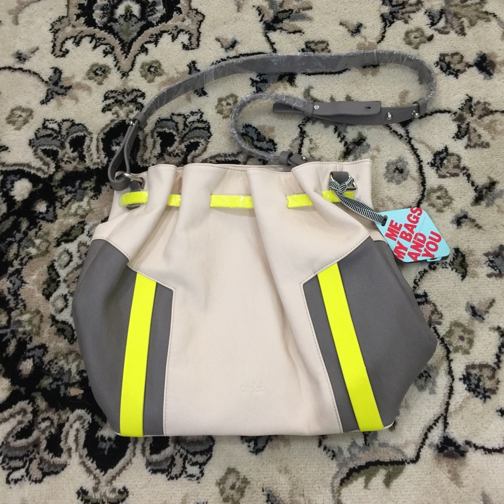 Neon Stripped Bucket Bag