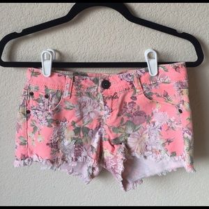 Pink & Floral Booty Shorts