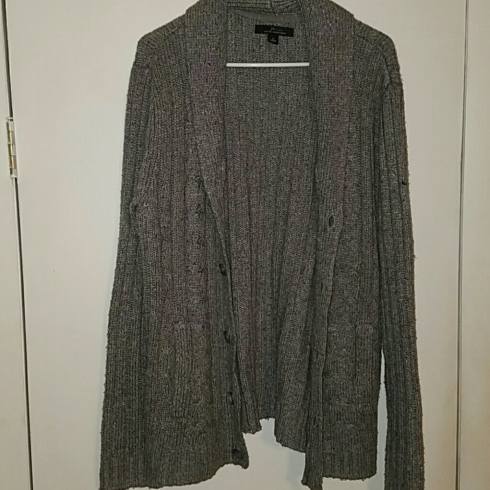 Gray cardigan