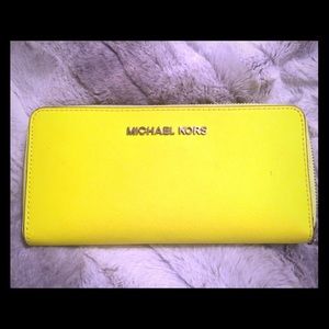 Neon yellow Michael Kors Wallet