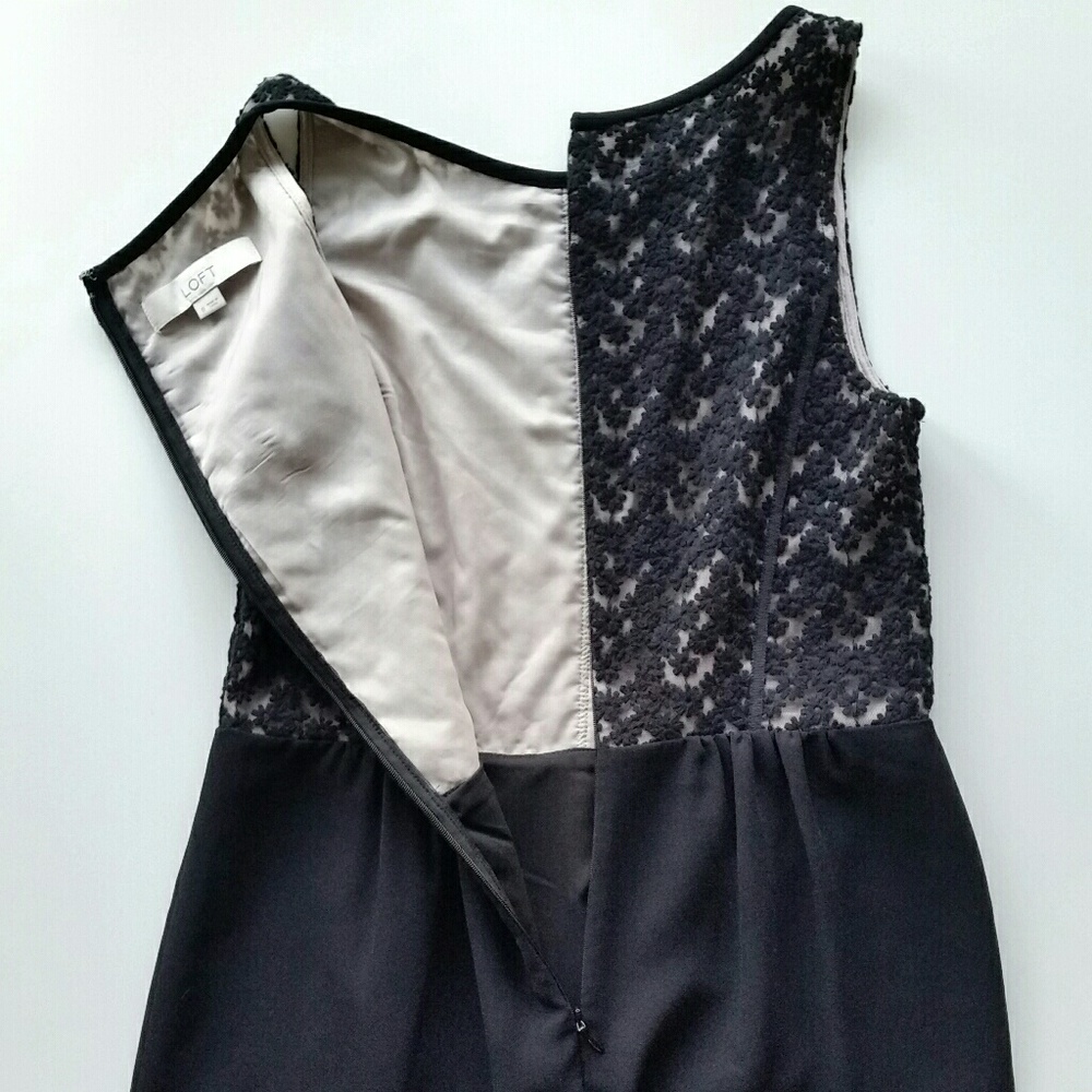 LOFT Floral Crochet Top Dress - Picture 4 of 4