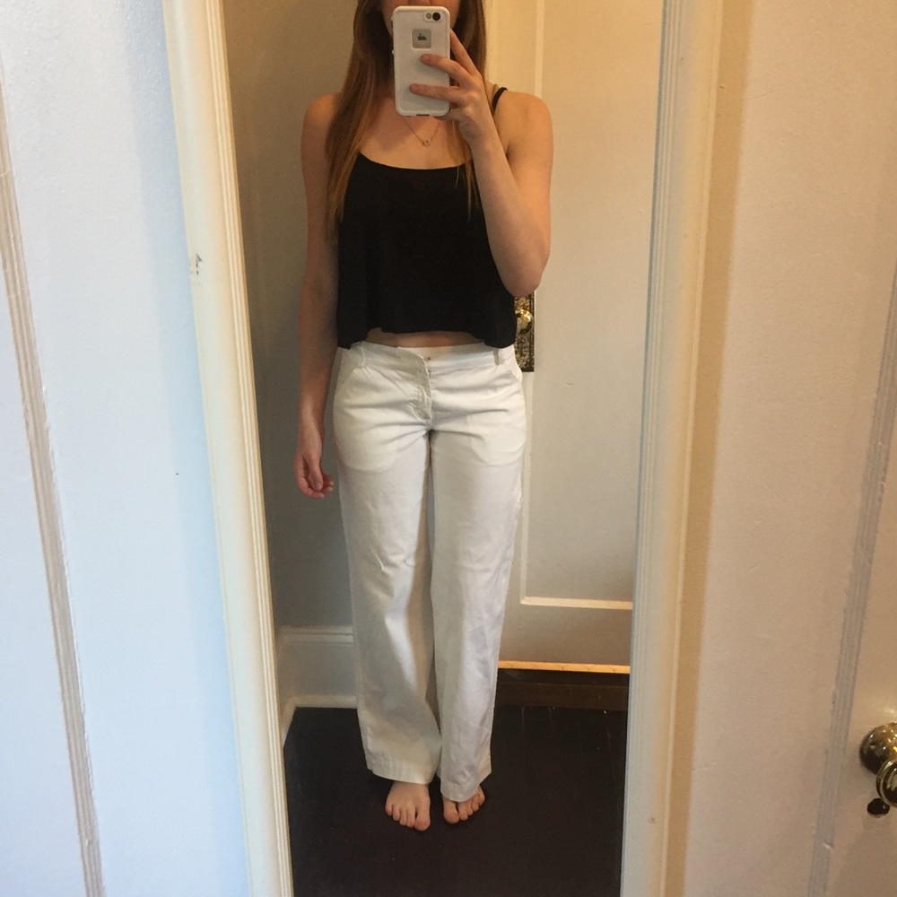 BCBGMAXAZRIA Cargo White Pant