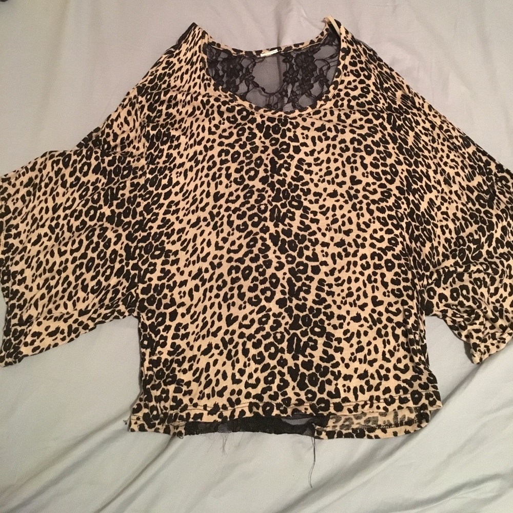 Cheetah pattern loose shirt