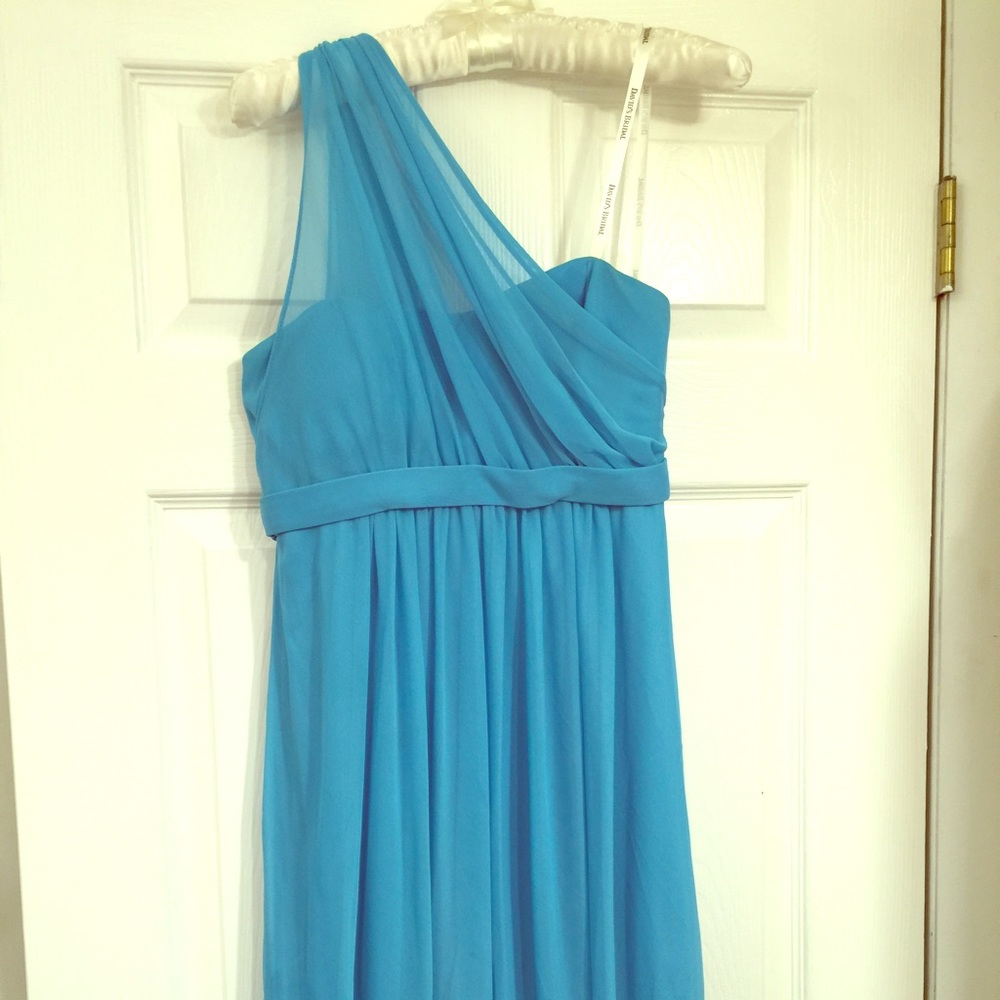 Davids bridal blue dress