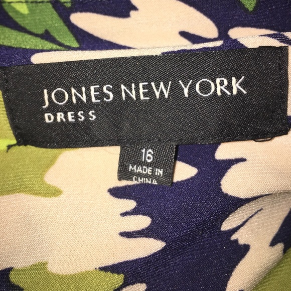 Jones NY Floral Print A-Line Dress size 16 - Picture 8 of 8