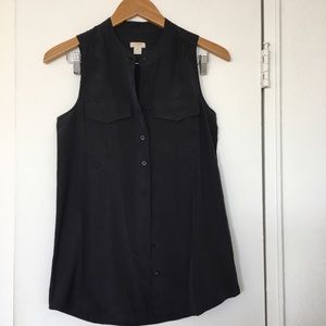 J. Crew Sleeveless Silk Blouse