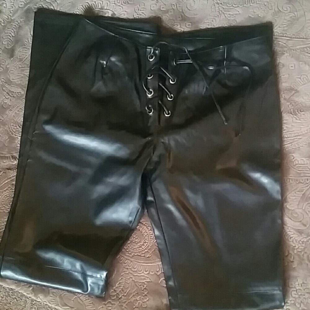 Black pleather pants