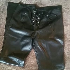 Black pleather pants