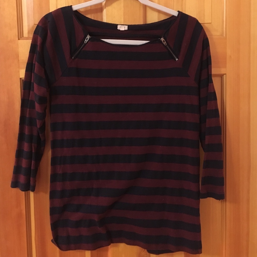 Navy and maroon jcrew shirt