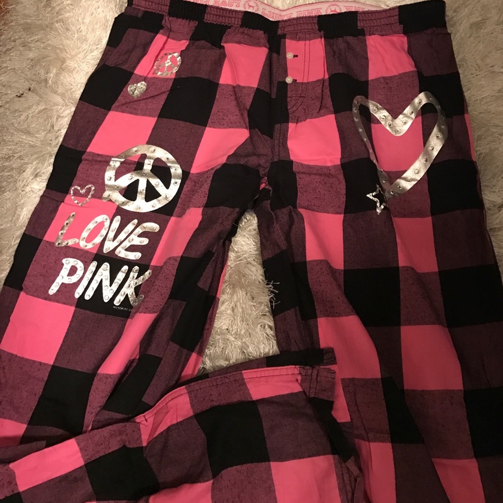 Pink pajama pants