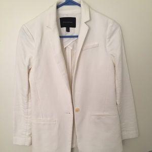 Banana Republic White Linen Blazer