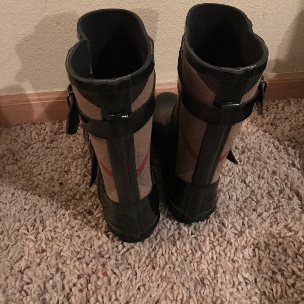 Burberry rain boots