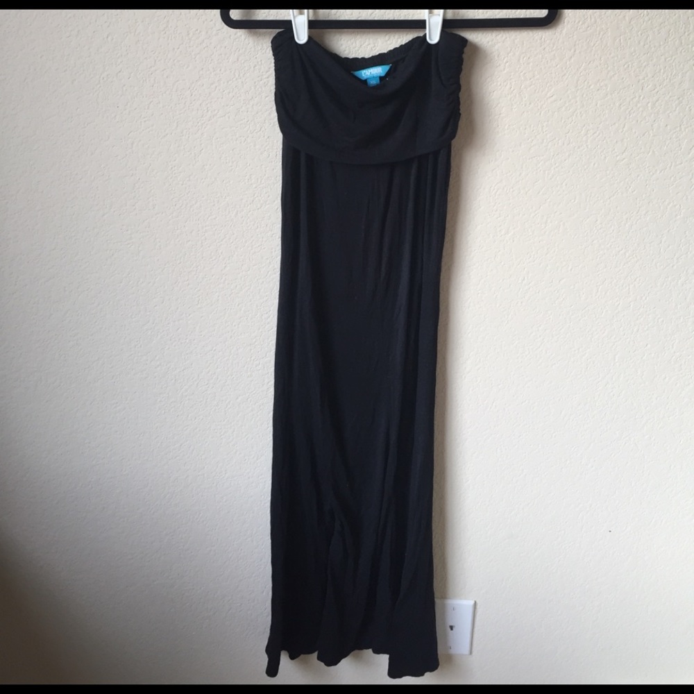 Black Slim Fitting Maxi Skirt
