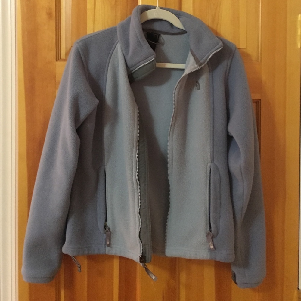 Blue north face fleece jacket