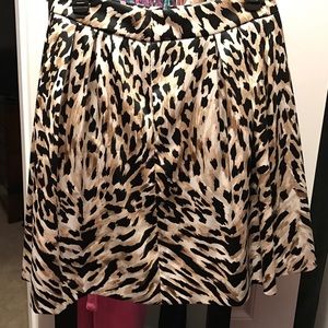 High waisted cheetah print skirt