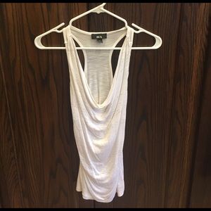 White tank with silver flakes