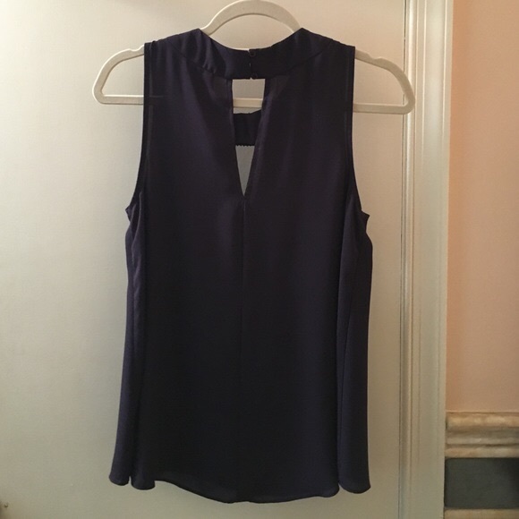 *WORN ONCE* Plum Flowy Top w/ Beaded Neckline - Picture 10 of 11