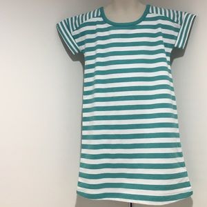 Old Navy Girl XS (5) Green Stripe Dress NWOT