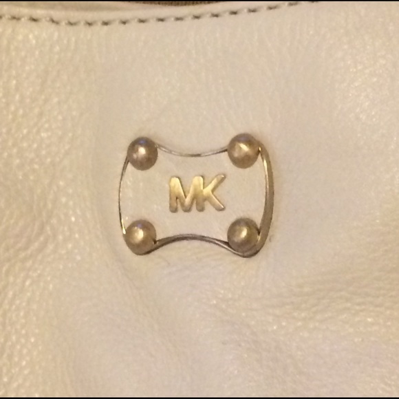 Michael Kors Woodside Large Leather Satchel- Ivory - Picture 2 of 8