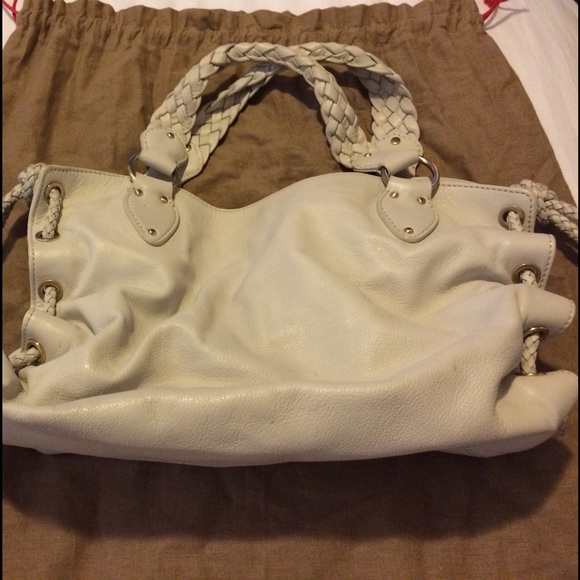 Michael Kors Woodside Large Leather Satchel- Ivory - Picture 4 of 8