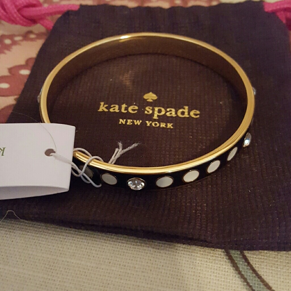 Gold and Black Kate Spade Bangle
