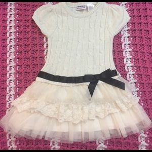 Light knit cream tunic dress