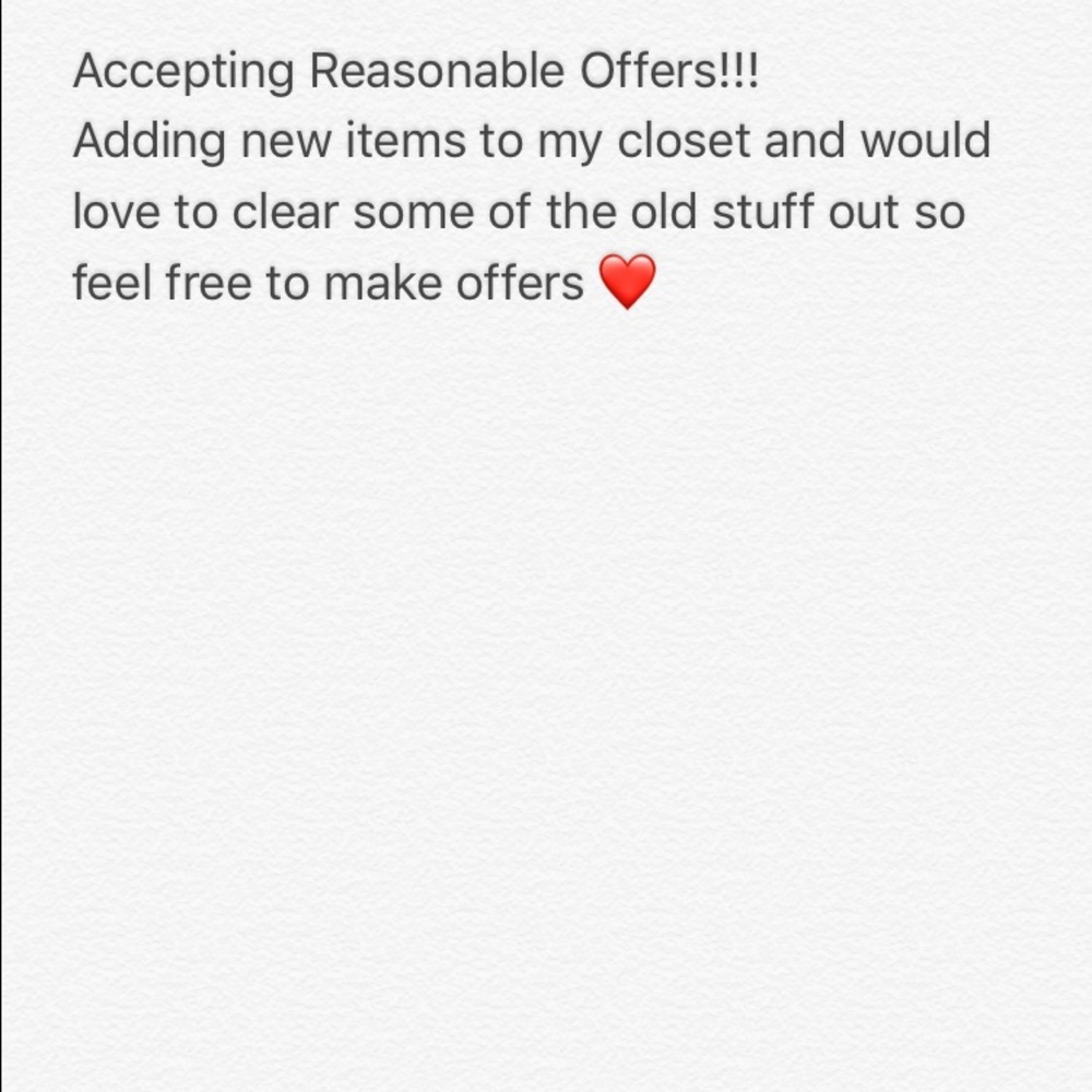 ACCEPTING REASONABLE OFFERS