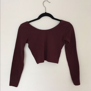 American Apparel Long Sleeve Crop Top