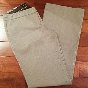 Express Design Studio Cream/Brown Pinstriped Pant