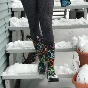 Rainbow Peace Rain Boots Rainbow Peace Rain Boots