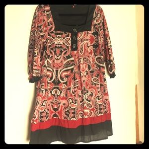 A-line, pleated, linen,  h&m tailored tunic.