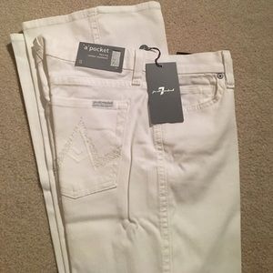 NWT 7 for All Mankind White Jeans