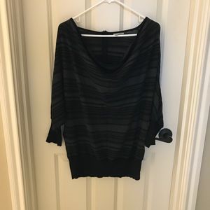 Black and Grey dolman top