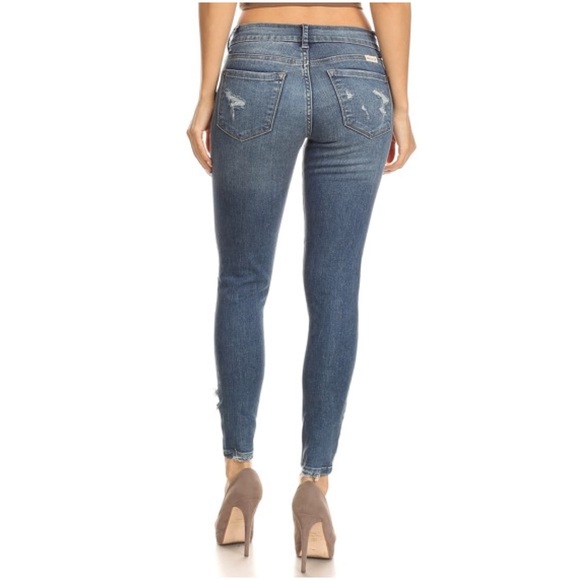 RESTOCKED Cut Out Skinny Jeans - Picture 2 of 5