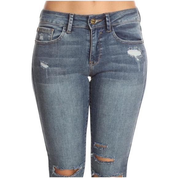 RESTOCKED Cut Out Skinny Jeans - Picture 3 of 5