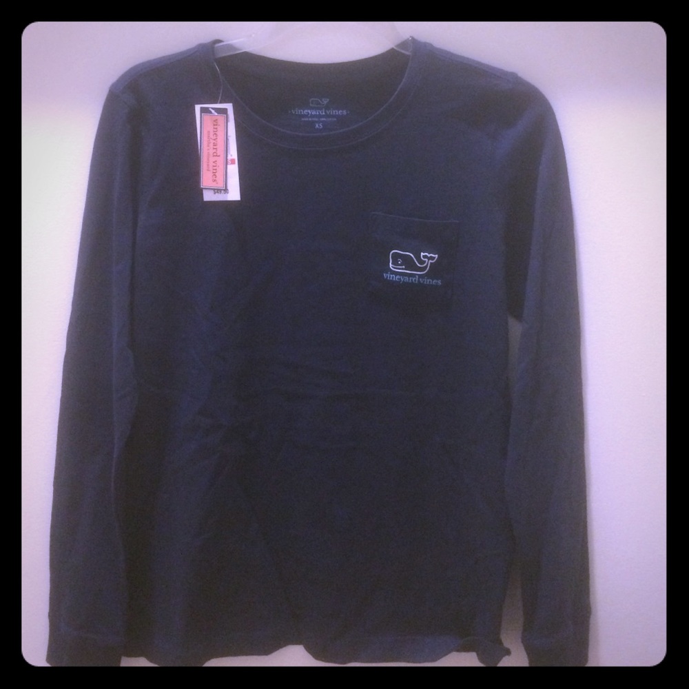 New Navy Blue Vineyard Vines long sleeve tee (XS)