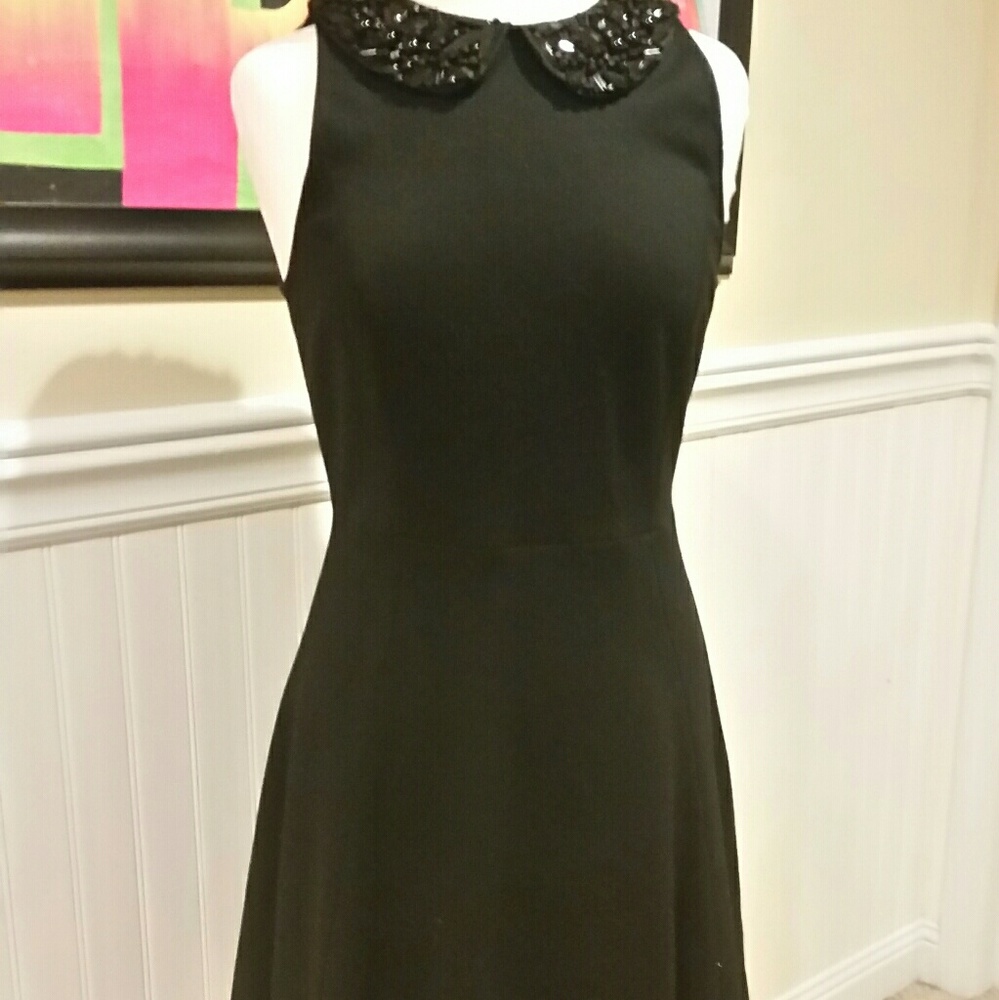 Black fit and flare dress