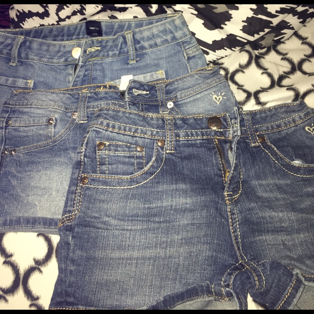 Girls jean shorts lot