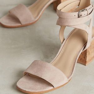 Anthropologie Pour La Victoire suede cork heels