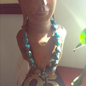 Real Turquoise and coral necklace