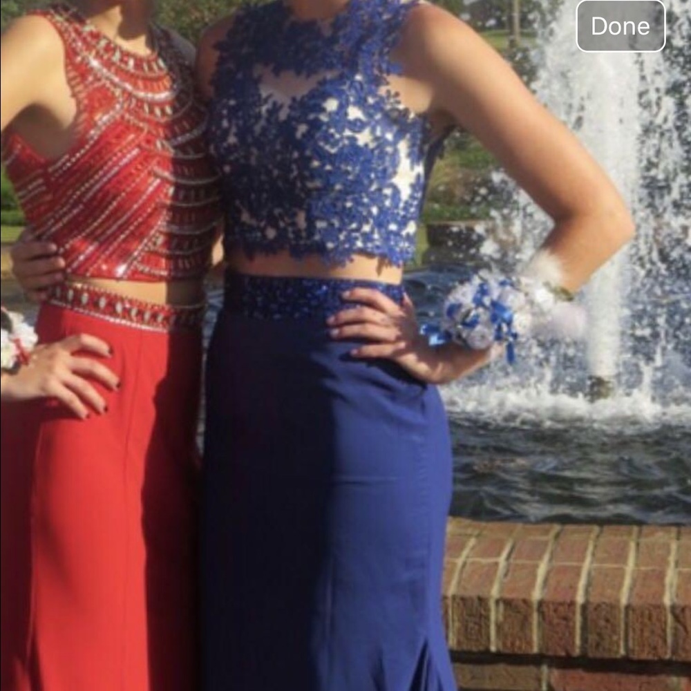 2 piece prom dress