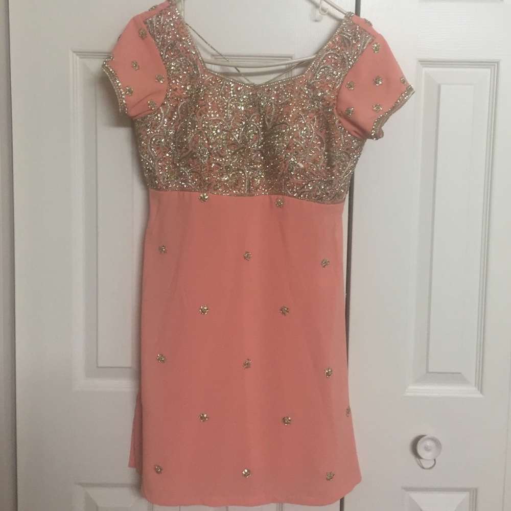 Beautiful peach and gold Indian suit