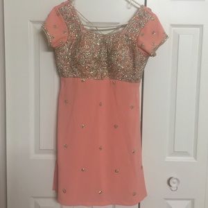 Beautiful peach and gold Indian suit